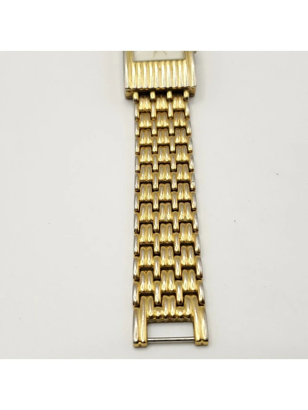 Joan Rivers Classics Rectangle Gold Tone 20mm Womens Watch New Battery 6.5